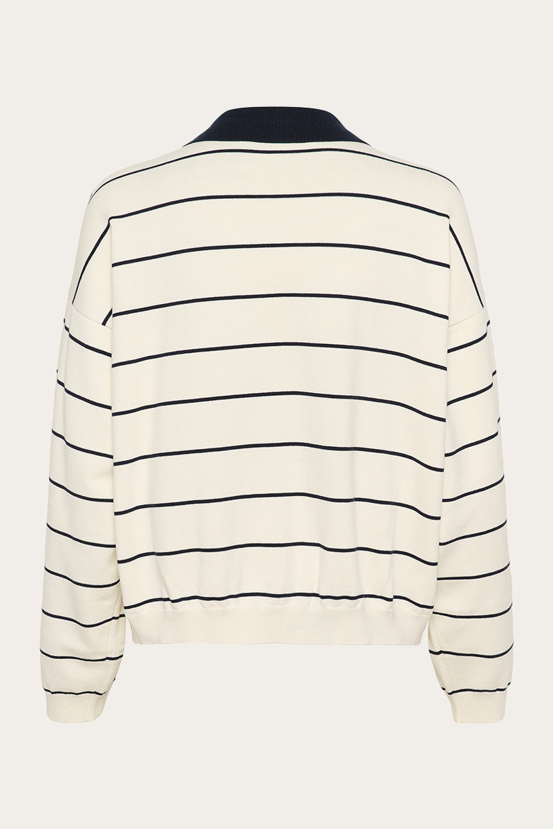 GZTaige Polo Pullover Egret/Skycaptain striped - Bilde 5