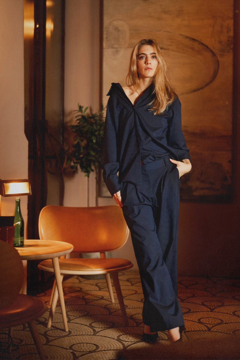 Willow Pants Navy Pinstripe - Bilde 2