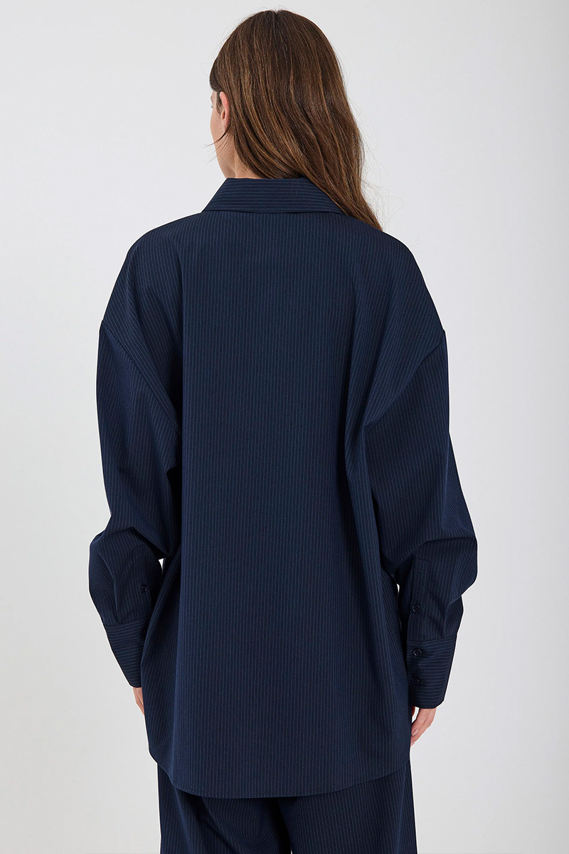 Willow Shirt Navy Pinstripe - Bilde 3