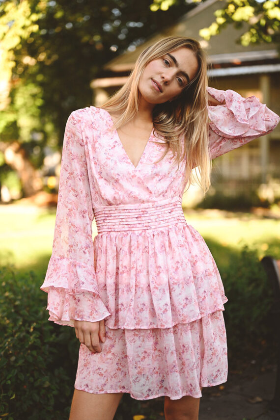 Florella Short Dress Rose Pink