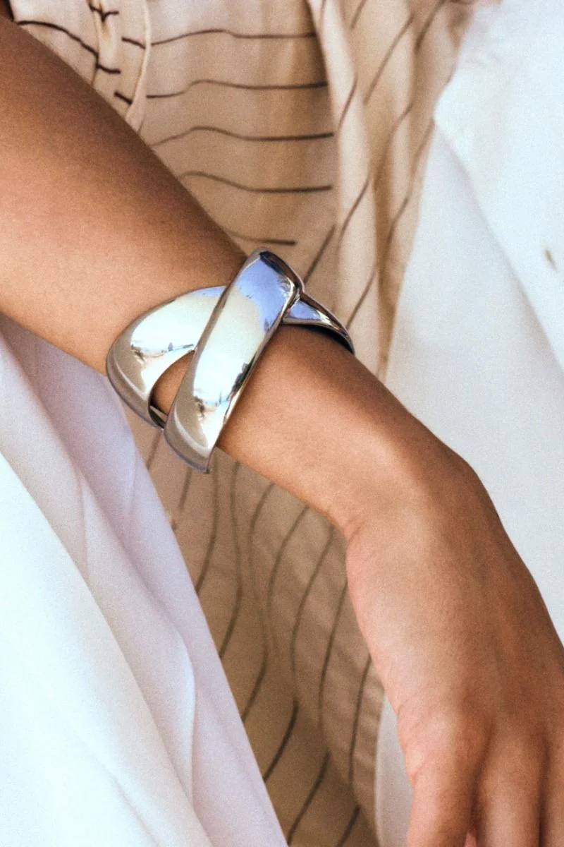 Alexa Bangle Steel L Sølv