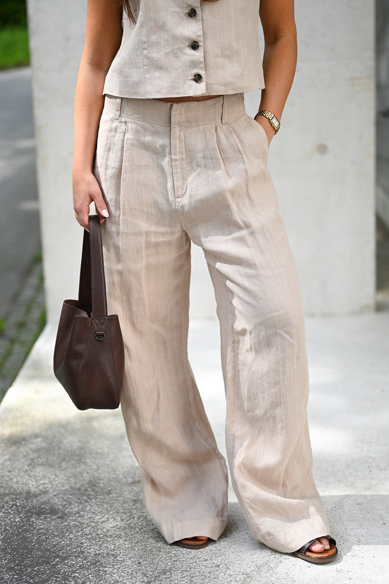 AliyaPW Pant Neutral Pinstripe - Bilde 2