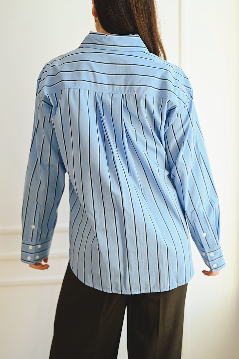 AnabellaPW Shirt Blue Stripe - Bilde 2