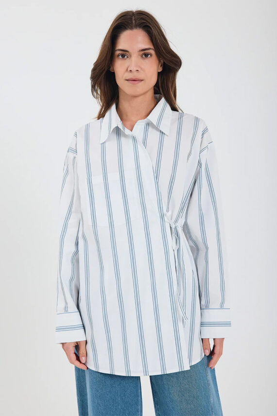 Apio Shirt White Stripe