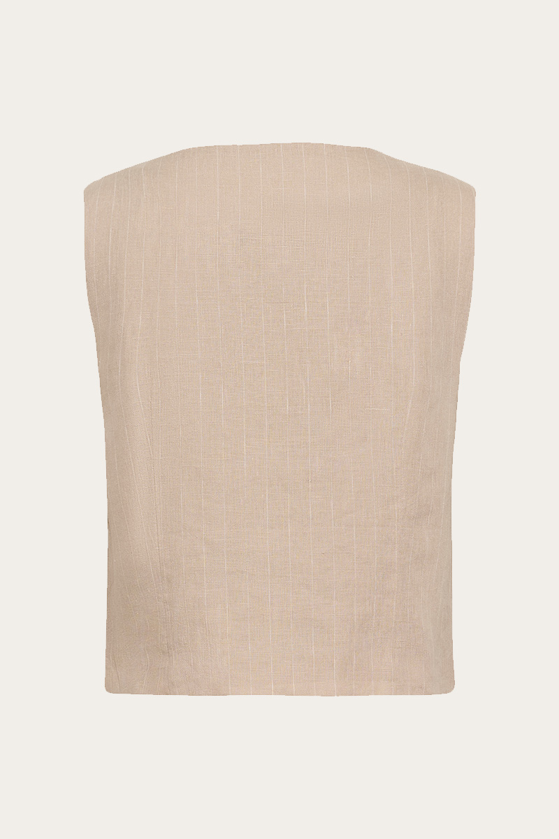 AzaniaPW Waistcoat Neutral Pinstripe - Bilde 3