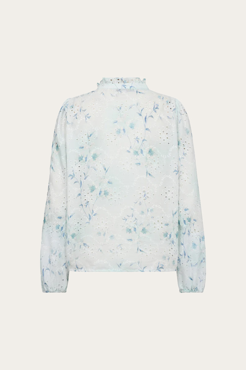 Grete Blouse Blue/White - Bilde 4