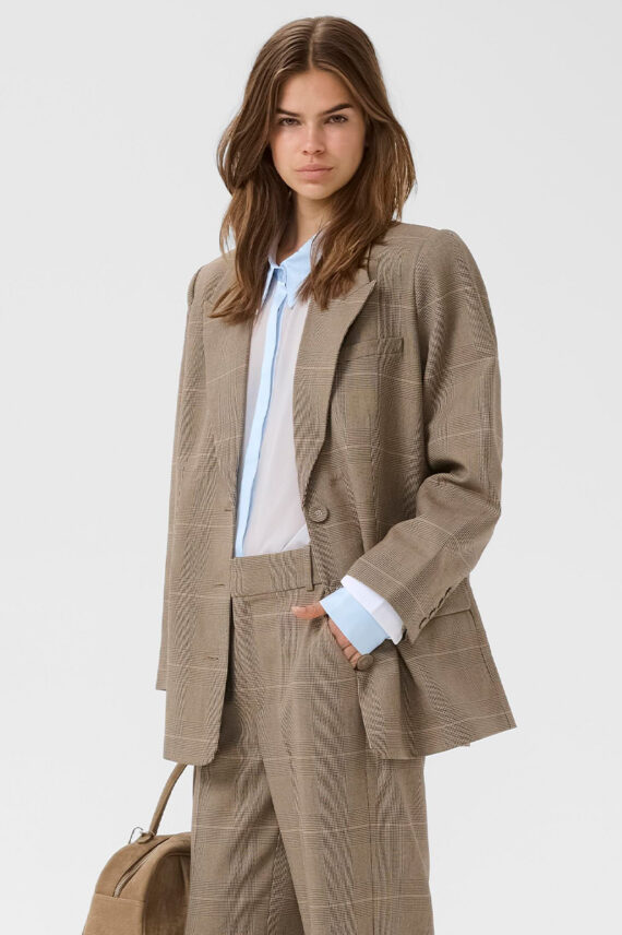 GZevaldi blazer Pale Khaki Check