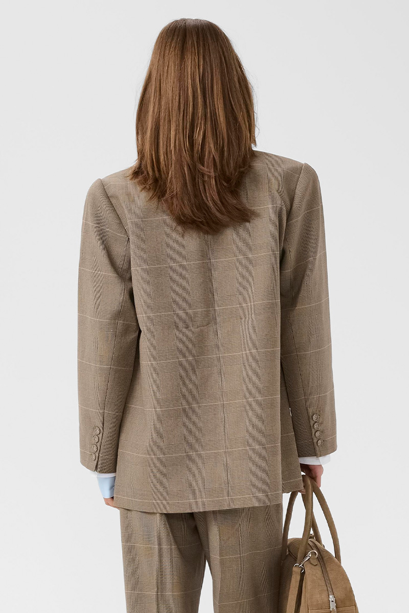 GZevaldi blazer Pale Khaki Check - Bilde 2