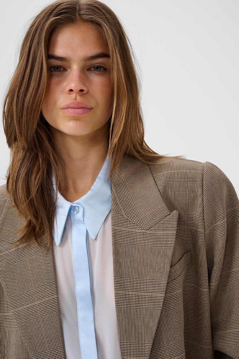 GZevaldi blazer Pale Khaki Check - Bilde 3