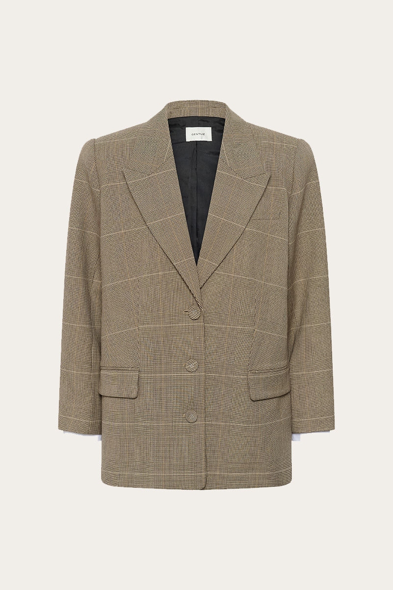 GZevaldi blazer Pale Khaki Check - Bilde 4