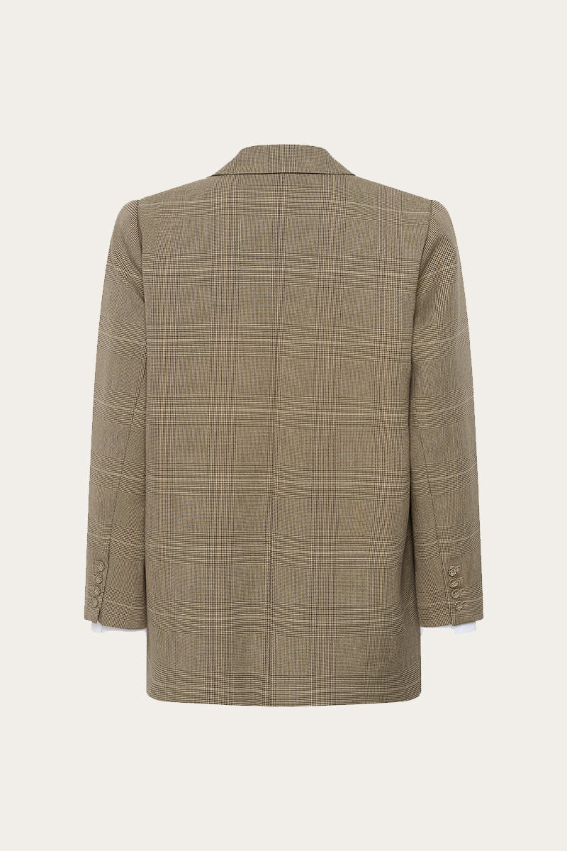 GZevaldi blazer Pale Khaki Check - Bilde 5