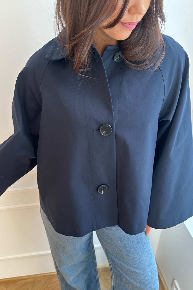 HinonaIW Cape Jacket Marine Blue - Bilde 6