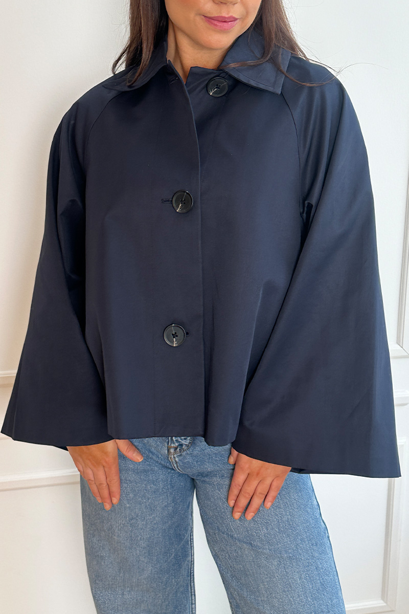 HinonaIW Cape Jacket Marine Blue - Bilde 2