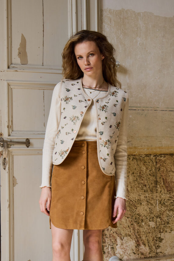 IRTambourine Waistcoat Jacquard Flowers