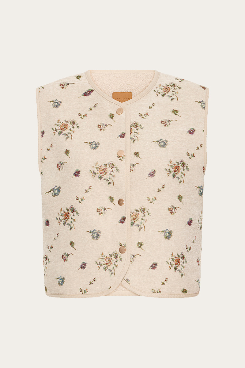 IRTambourine Waistcoat Jacquard Flowers - Bilde 2