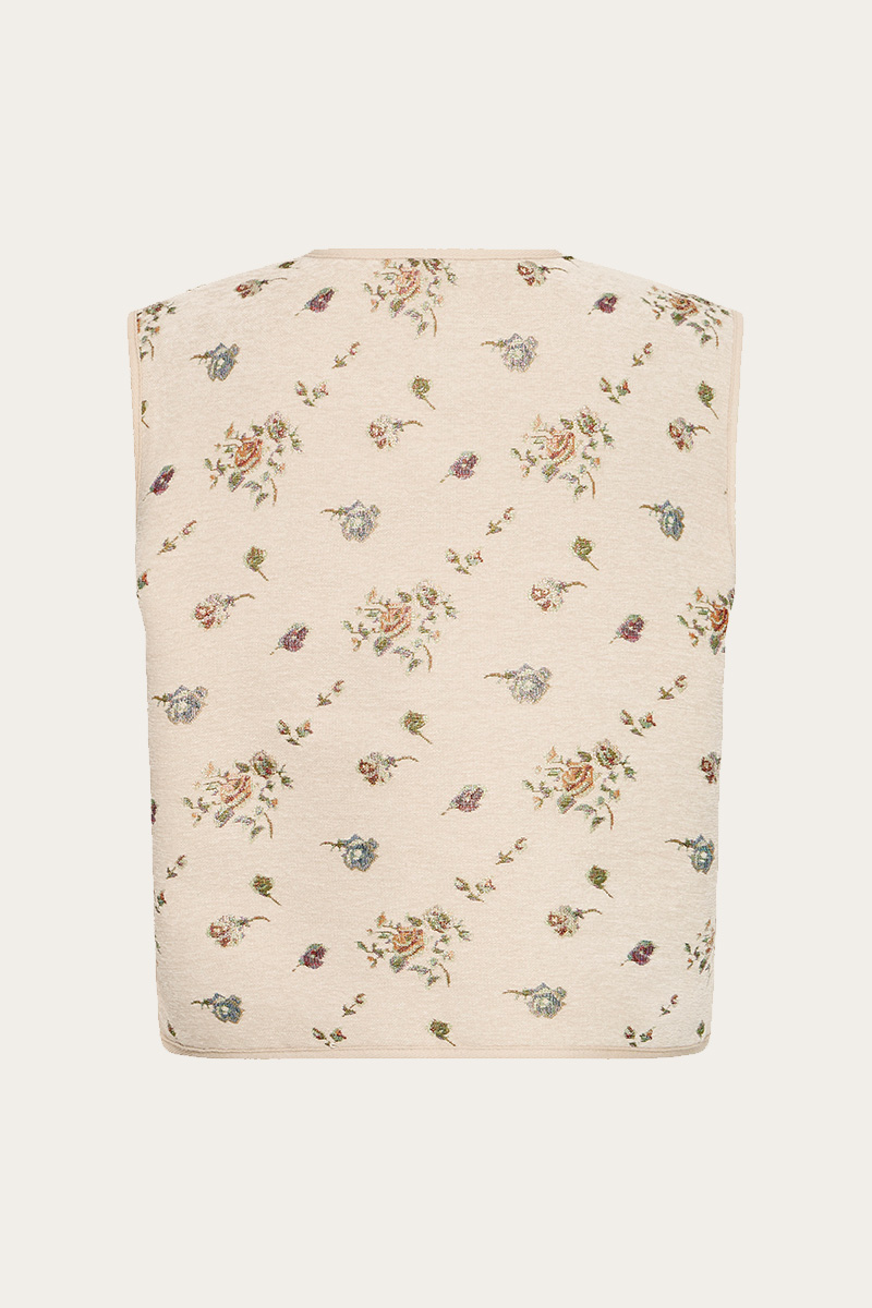 IRTambourine Waistcoat Jacquard Flowers - Bilde 3