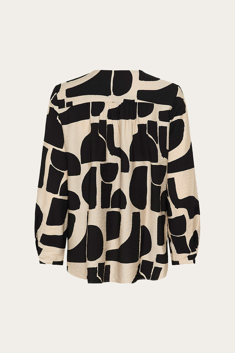 LynnIW Blouse Black Soft Blocks - Bilde 7