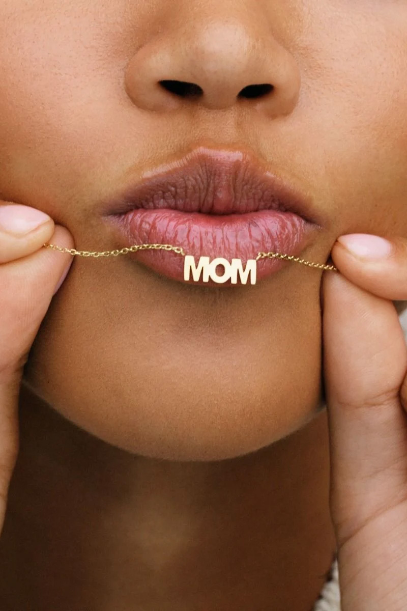 Mom Necklace Gold