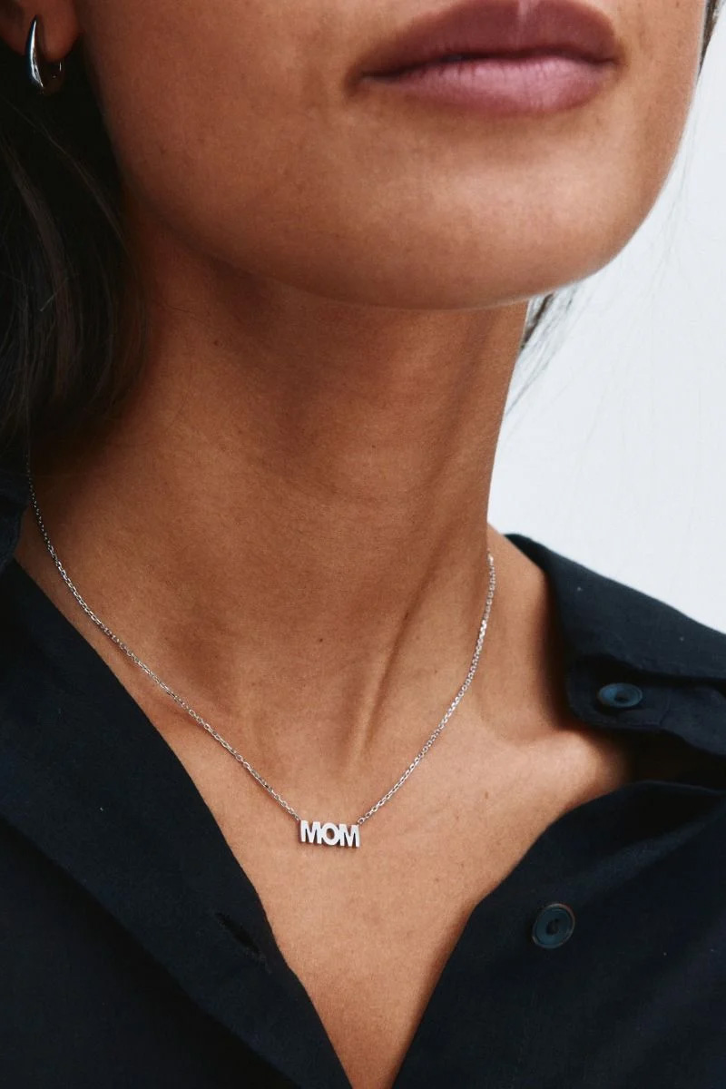 Mom Necklace Steel