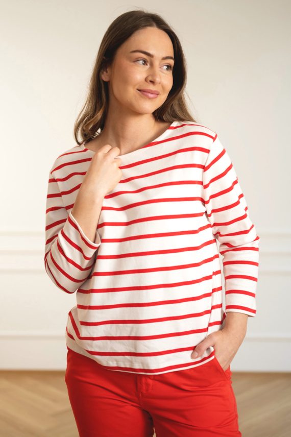 NelaPW Tshirt Poppy Rose Stripe