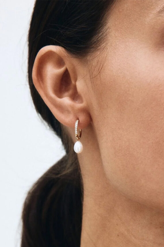 Perla Hoops Sparkle Gold