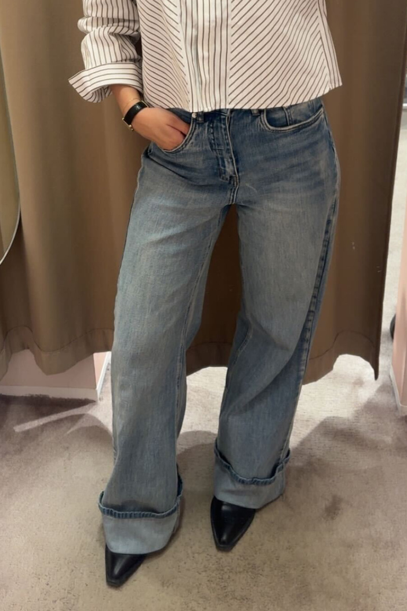 Sara wide jeans Washed Blue