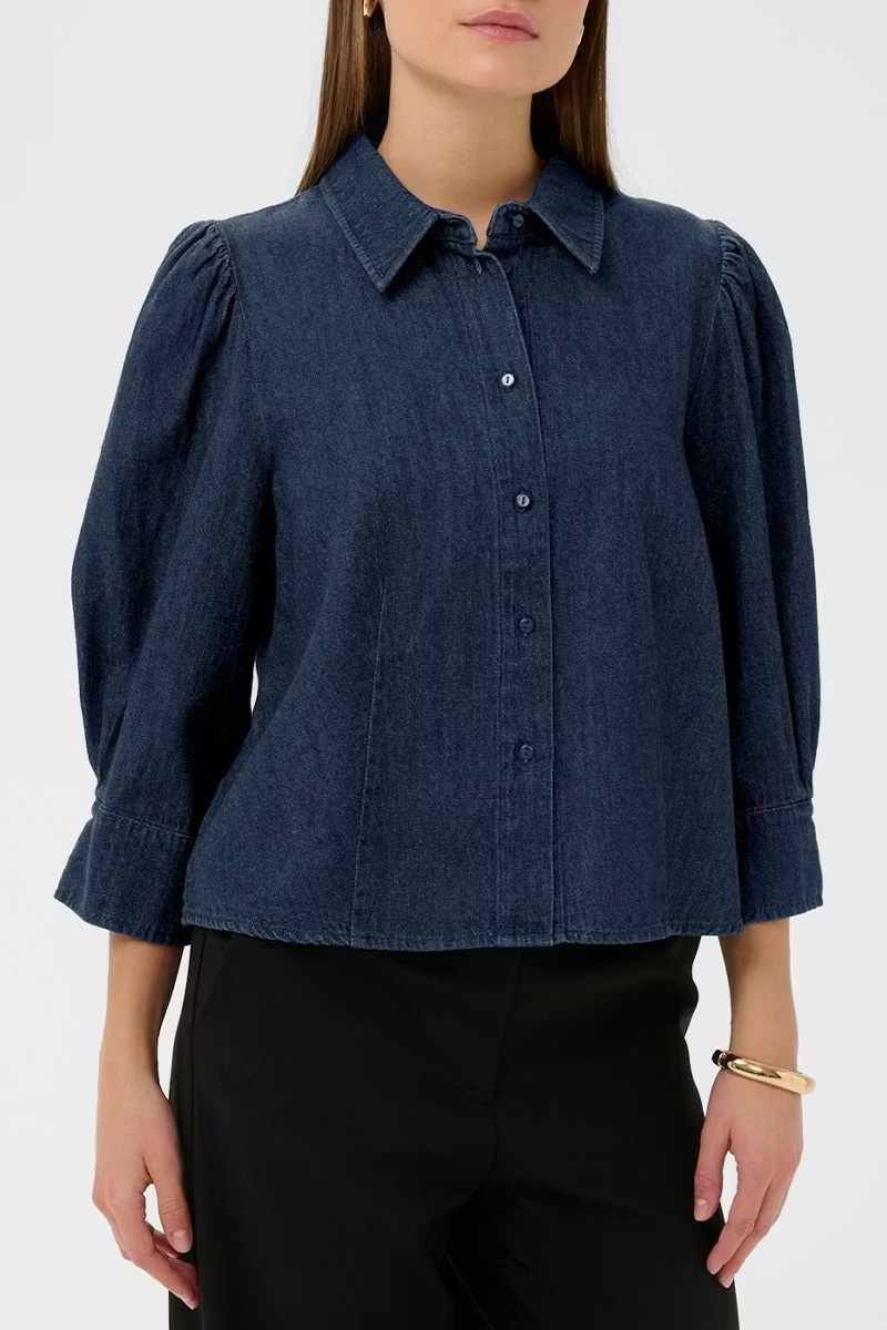 SLChaman Hella Shirt Dark Blue Denim