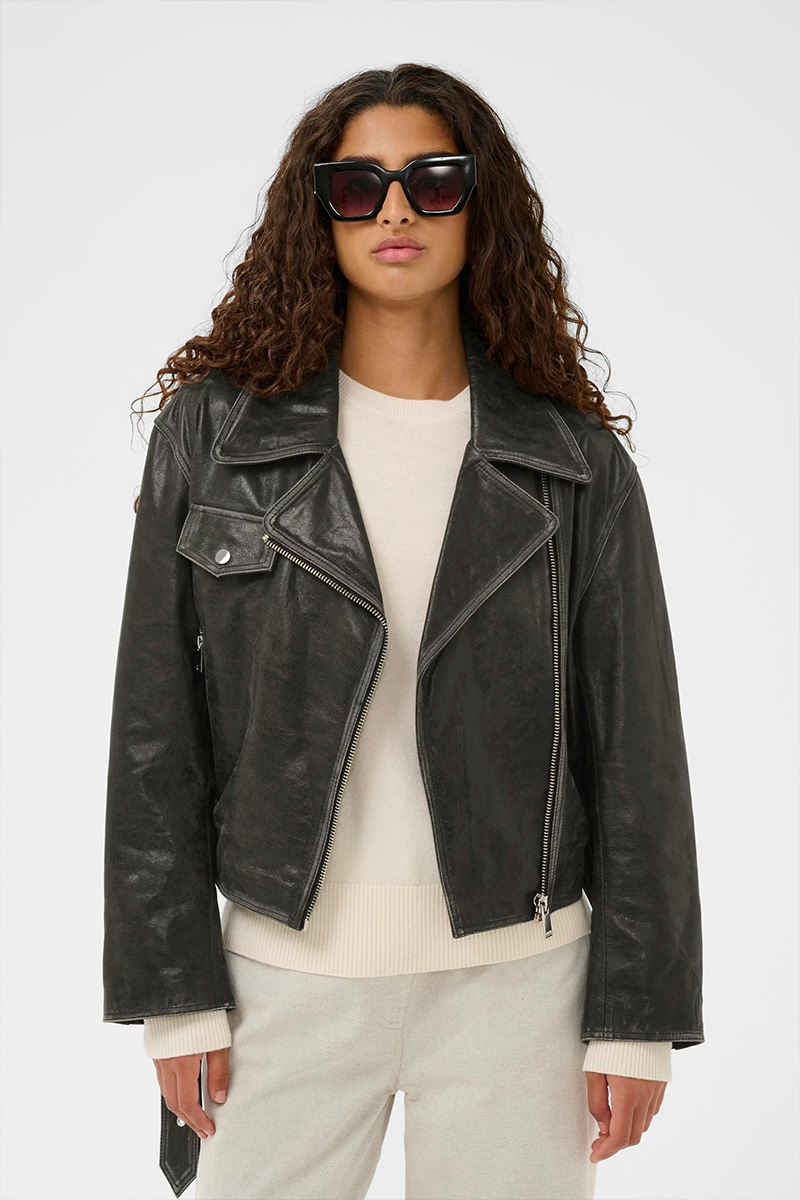 SLPanima Biker Jacket Raven - Bilde 3