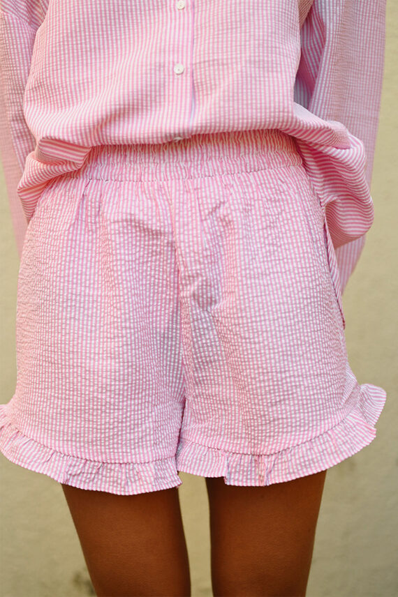 Sonja Shorts Hot Pink/ White
