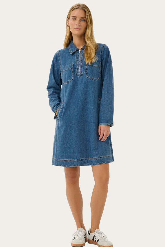 YaliaPW Dress Medium Blue Denim