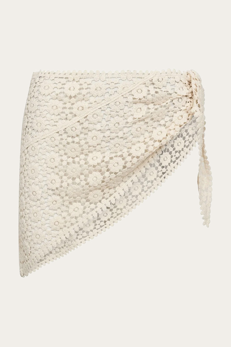 CalinCC Crochet Scarf Skirt Off White - Bilde 3