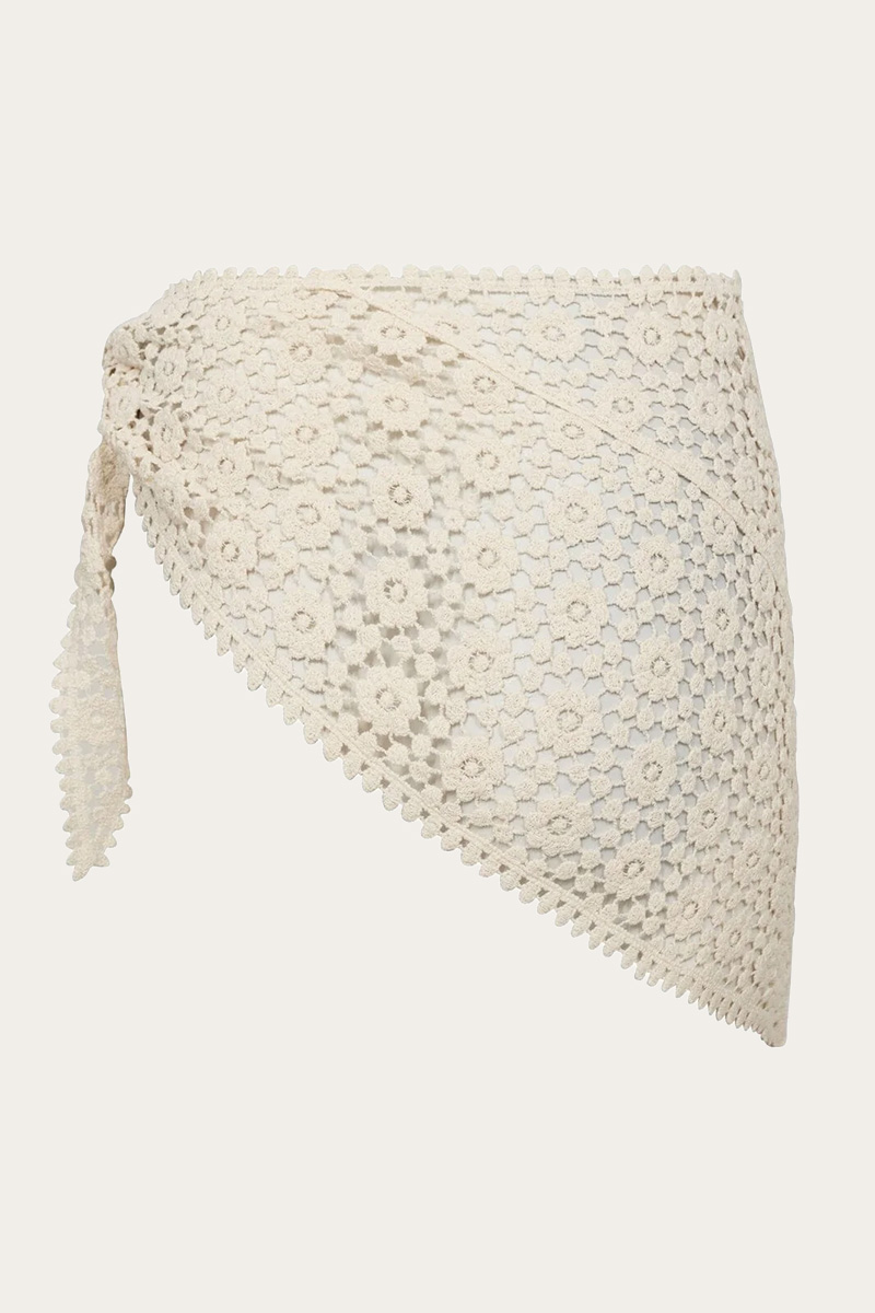 CalinCC Crochet Scarf Skirt Off White - Bilde 4