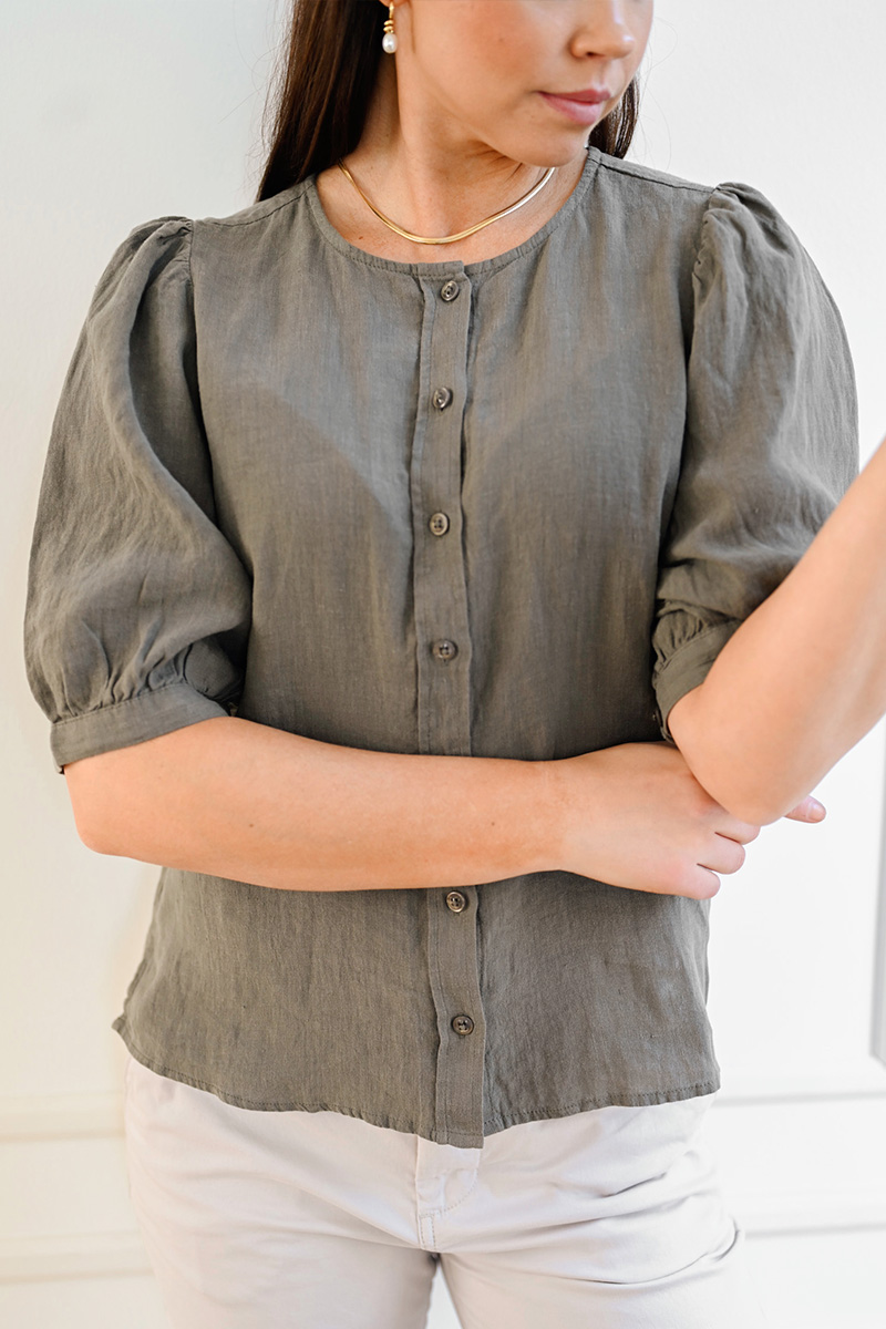 AzraPW Shirt Smokey Olive - Bilde 3