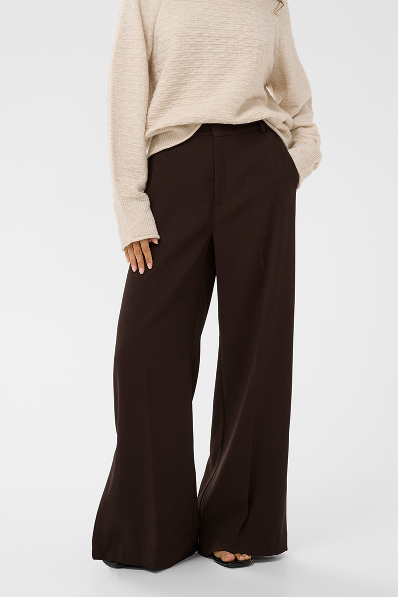 BriezIW Slit Pants Coffee Bean - Bilde 2