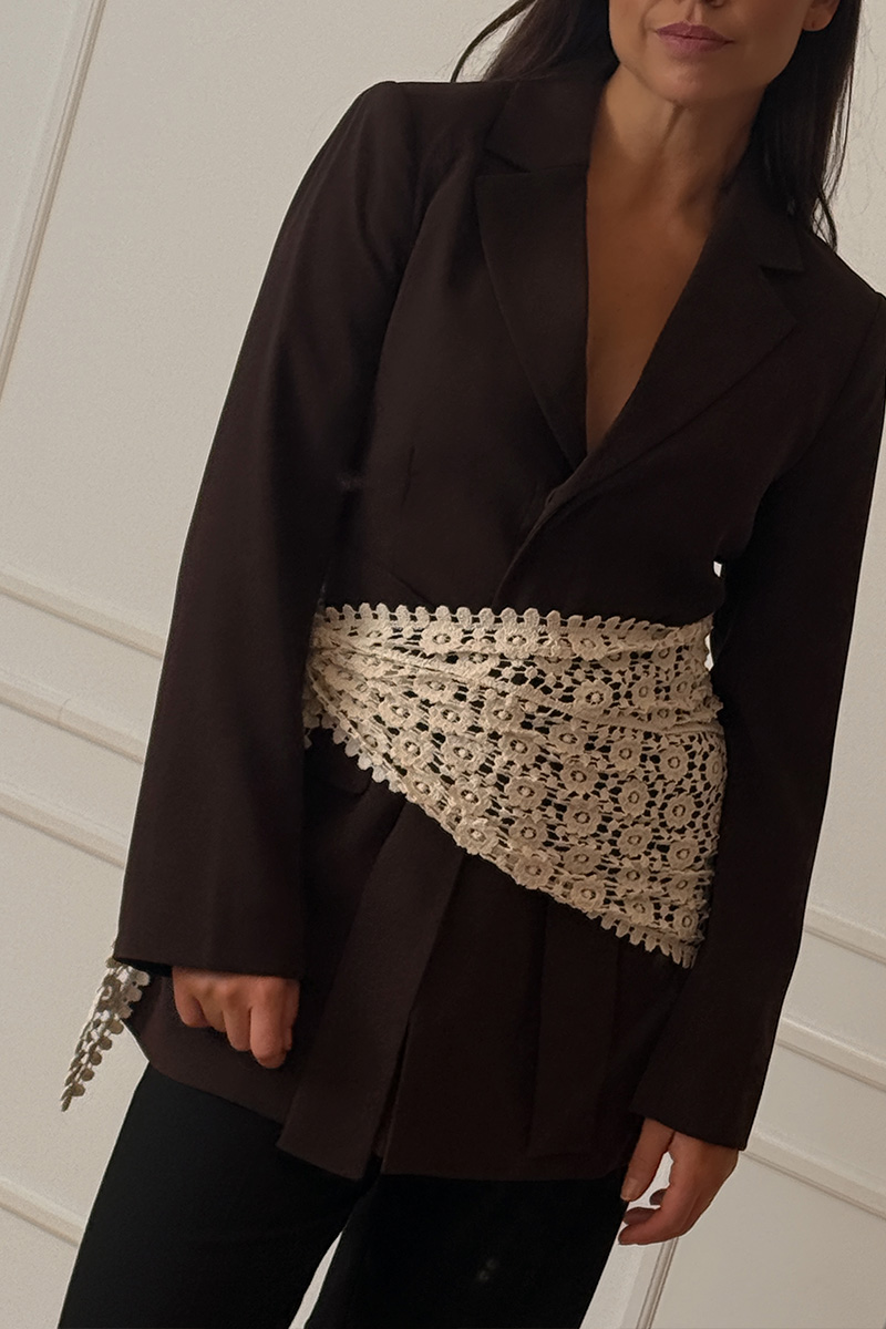 CalinCC Crochet Scarf Skirt Off White - Bilde 2