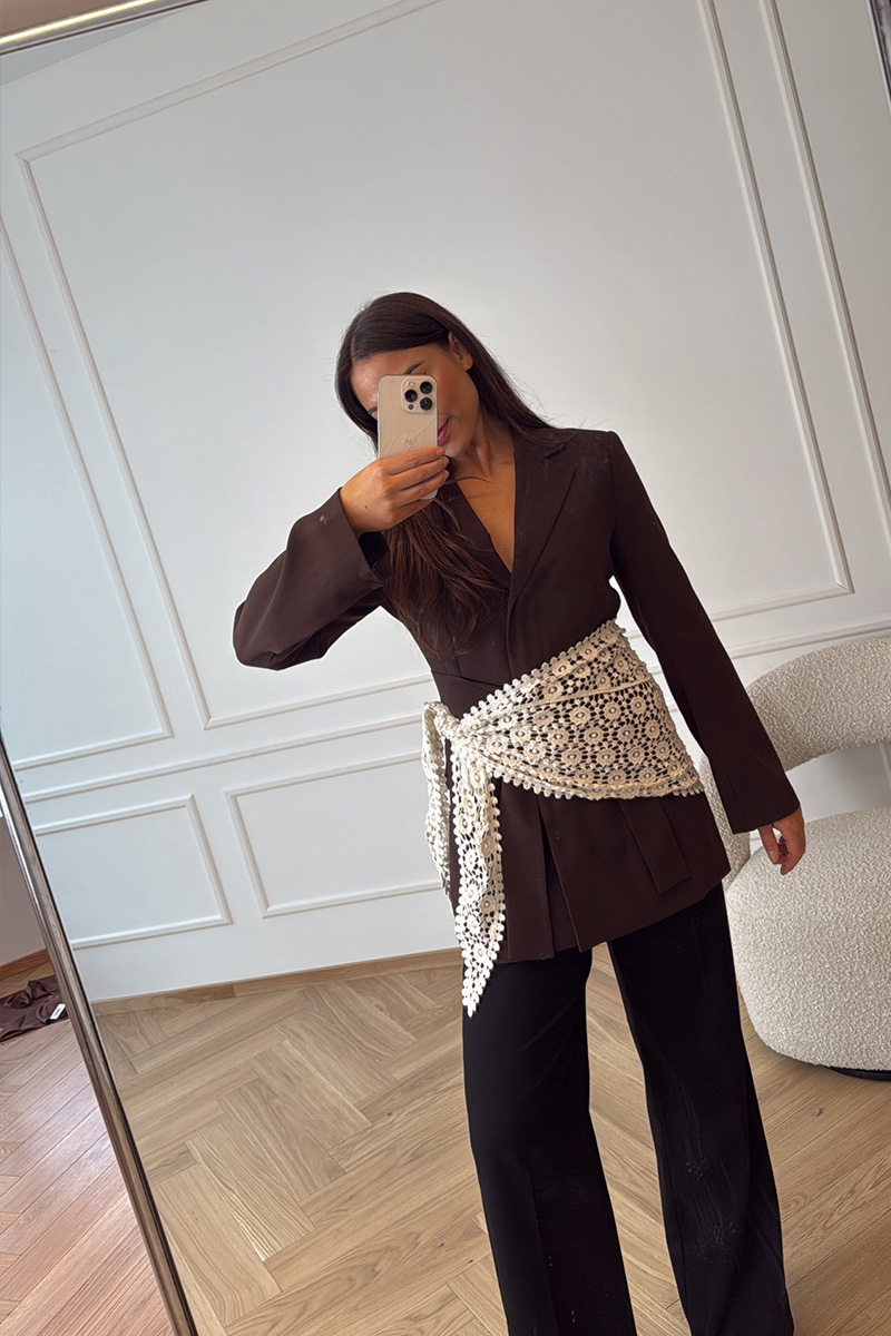 CalinCC Crochet Scarf Skirt Off White - Bilde 5