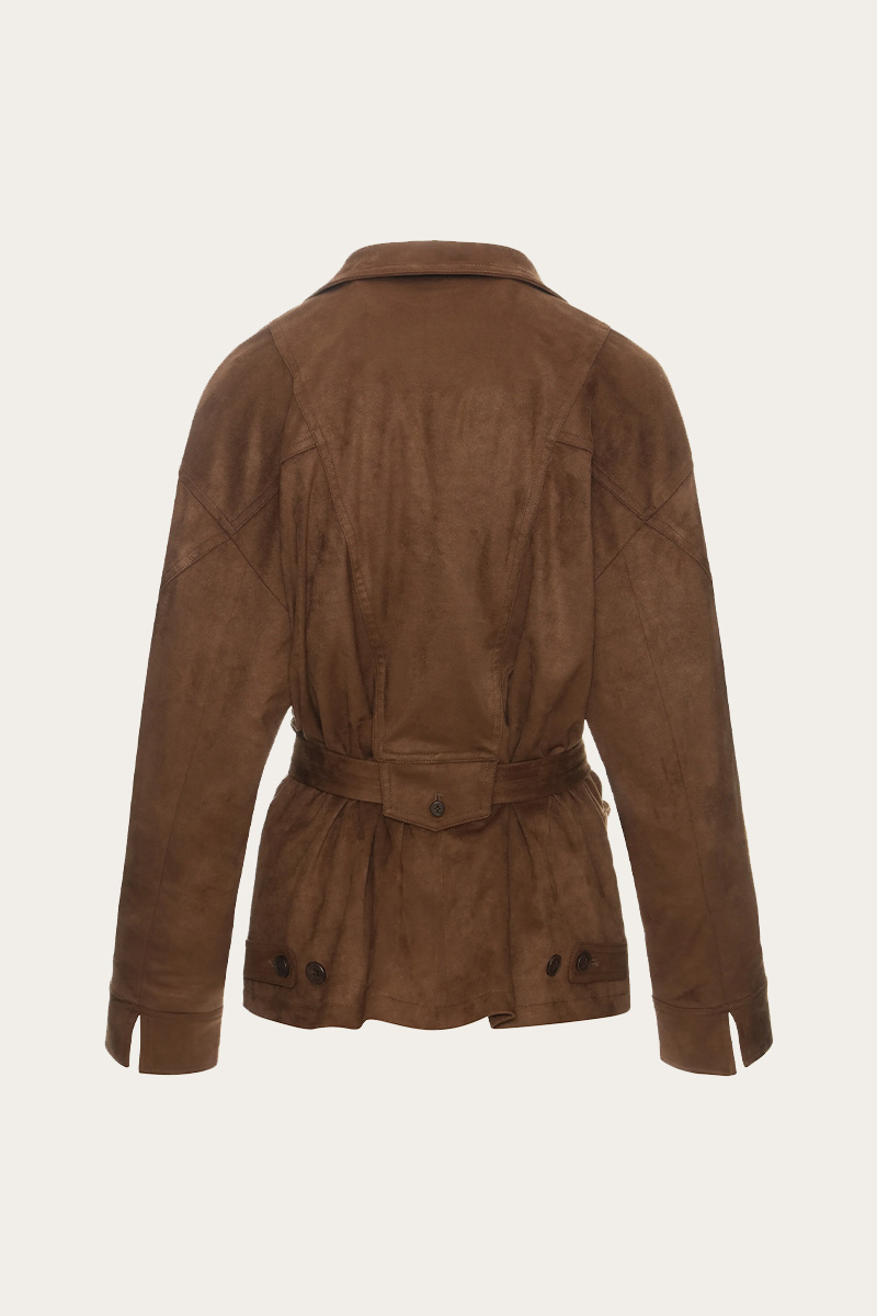 Drop Shoulder Boxy Blazer Pecan - Bilde 3