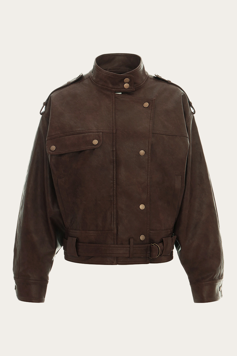 Funnel Collar Biker Raisin - Bilde 2