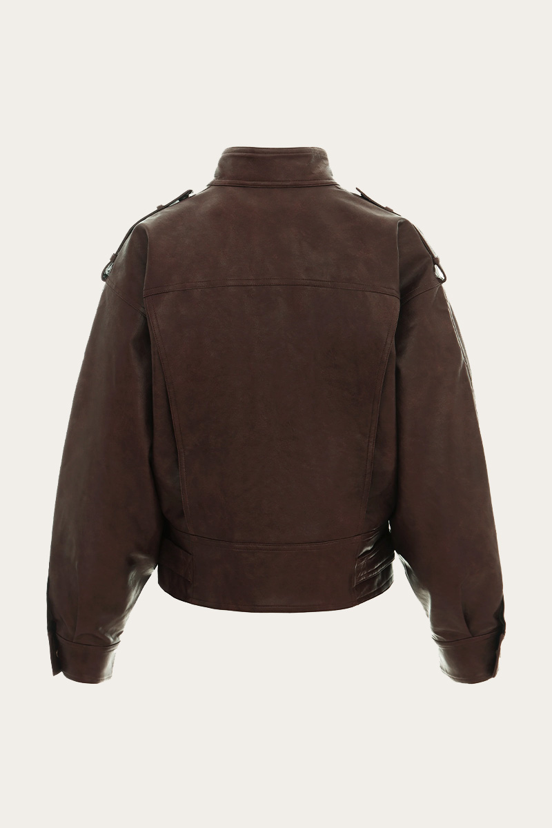 Funnel Collar Biker Raisin - Bilde 3