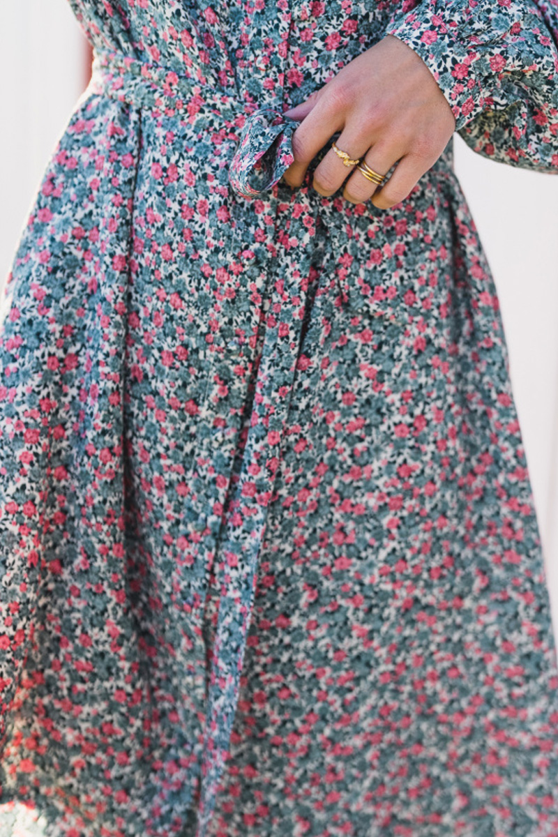 Gry Astrid Shirt Dress Green Flower - Bilde 3