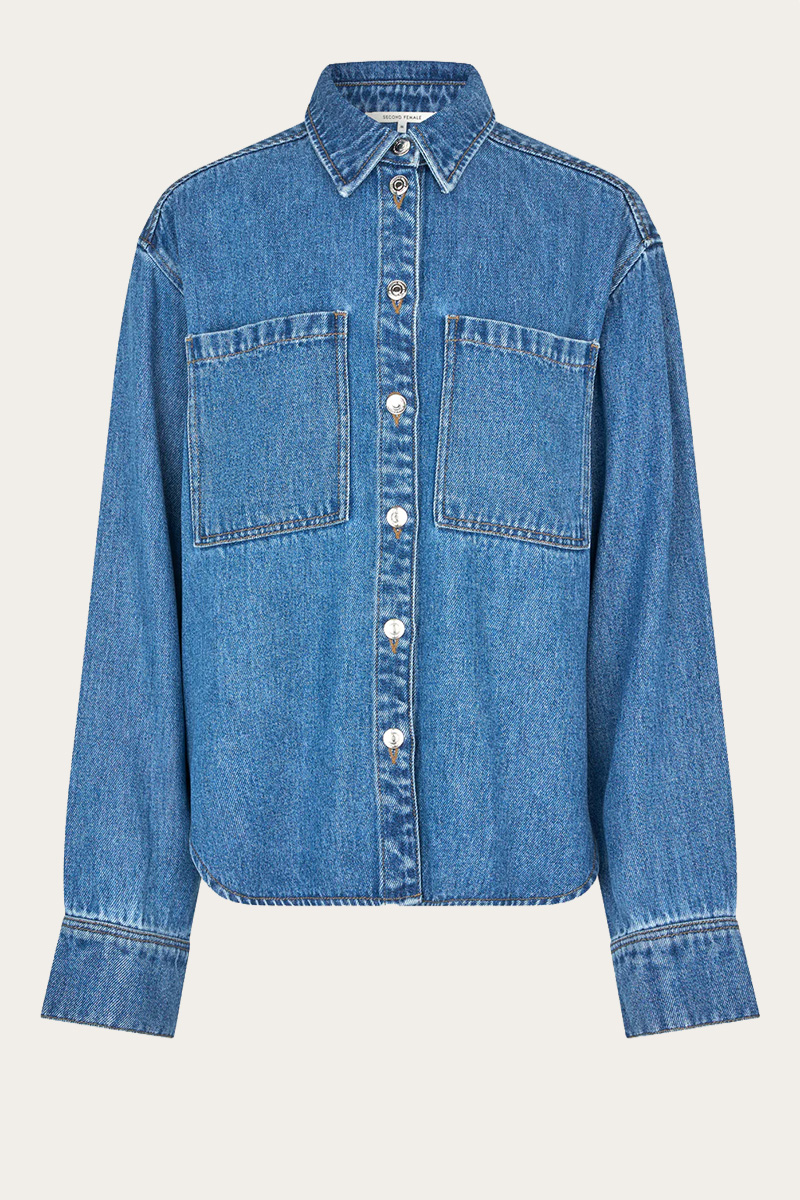 Irvina Denim Shirt Blue Denim - Bilde 3
