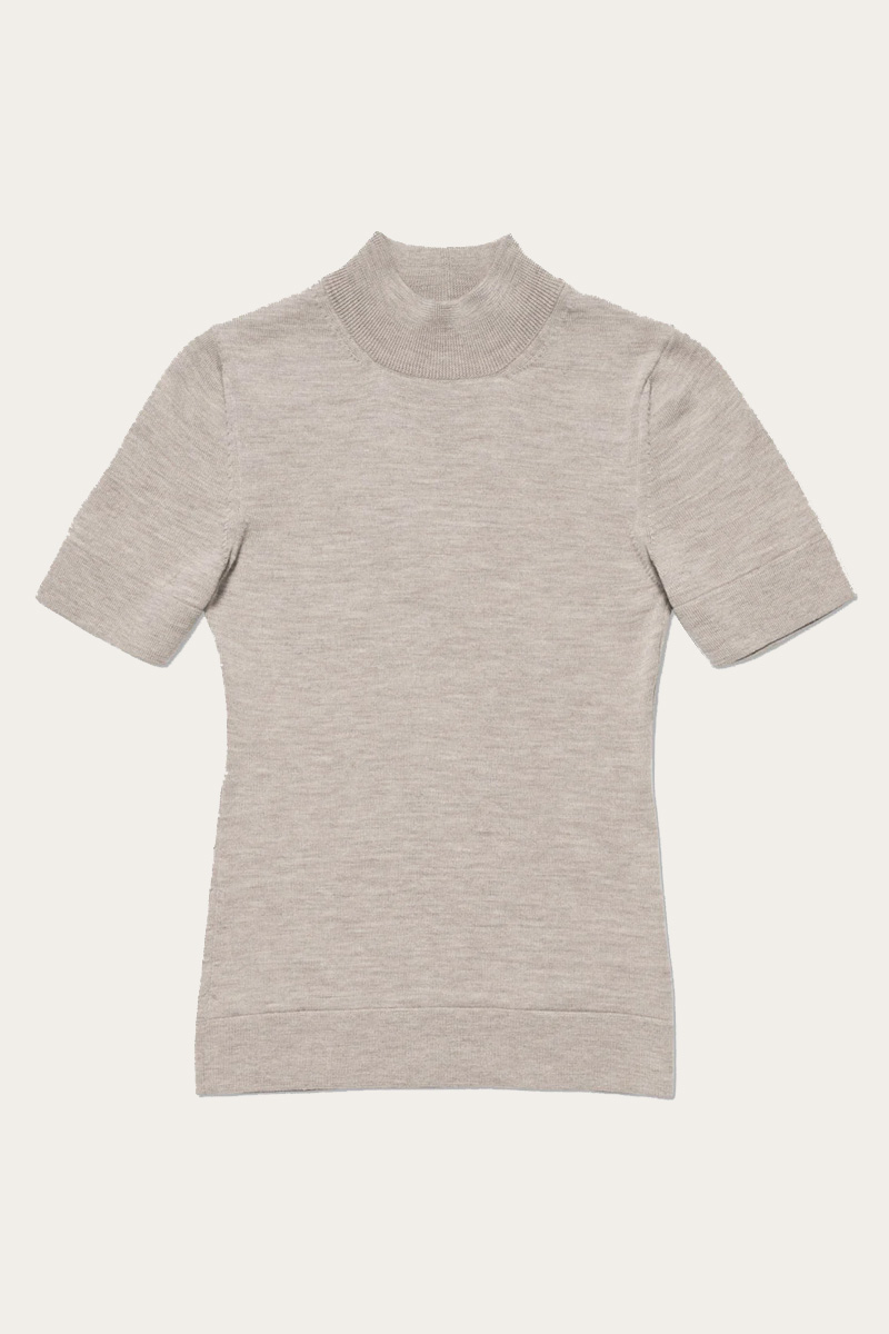 Merino Short Sleeve Polo Sand - Bilde 3