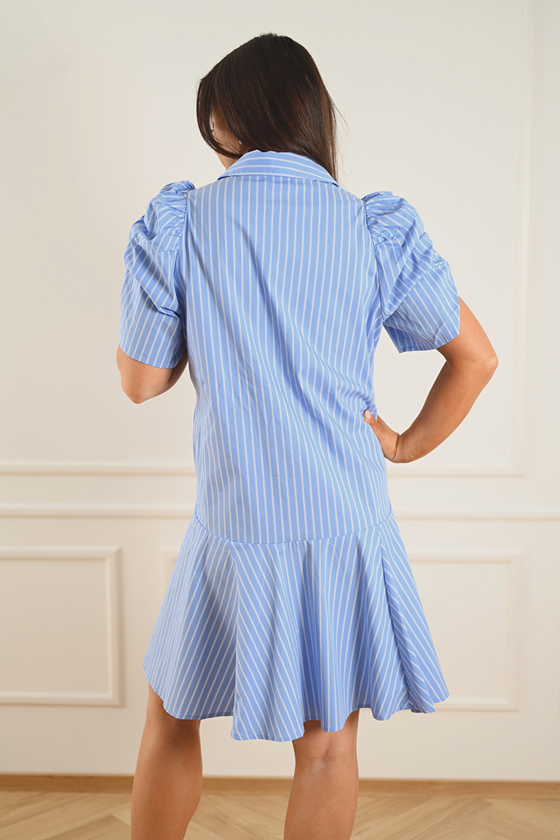 MicaCC Stripe Dress Pale Blue - Bilde 3