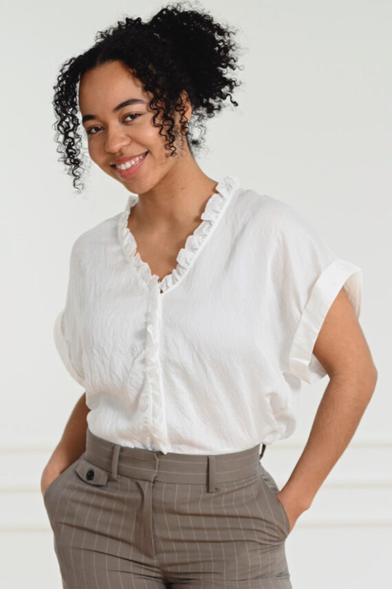 MollyCC Frill Top Off White