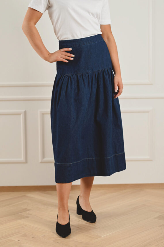 NelliaPW Skirt Dark Blue Denim