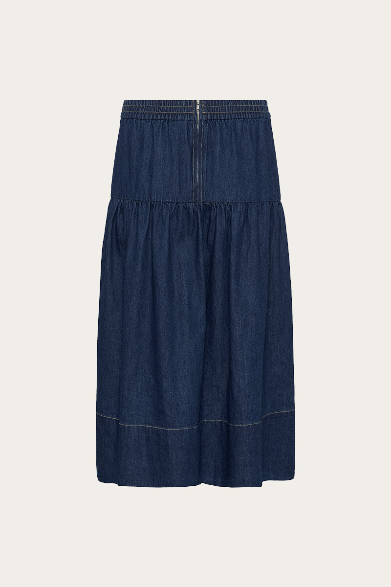 NelliaPW Skirt Dark Blue Denim - Bilde 5