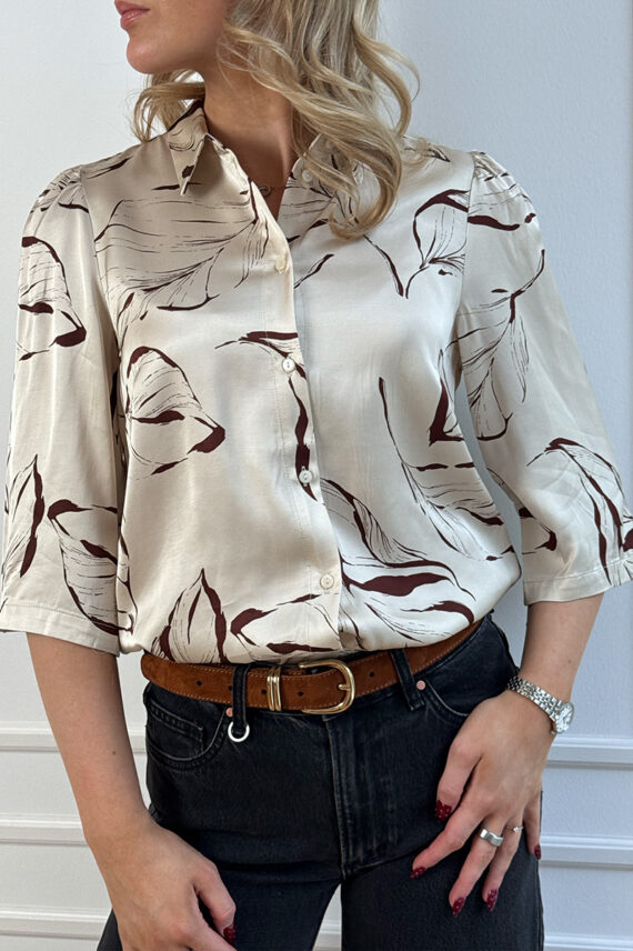 SLClero Printed Shirt Oatmeal
