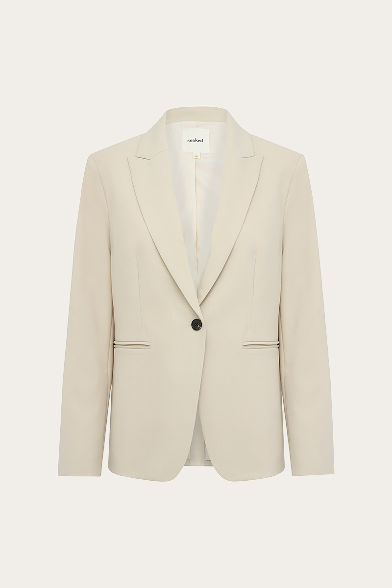 SLCorinne Short Blazer Oatmeal - Bilde 4