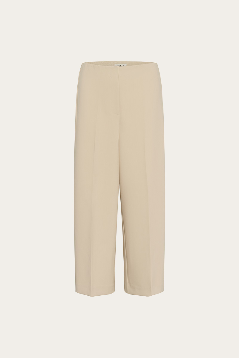 SLCorinne Wide Cropped Pants Oatmeal - Bilde 8