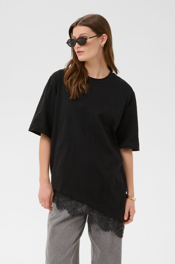 SLJina Lace Tee Black